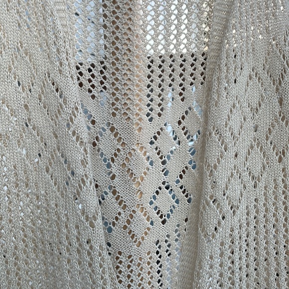 Romantic Ivory Crochet Cardigan (Size: Medium) - Picture 3 of 3